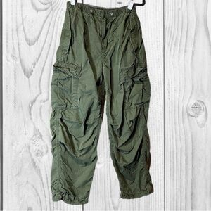 TNA Olive Green Drawstring Cargo Pants size XS lightweight casual